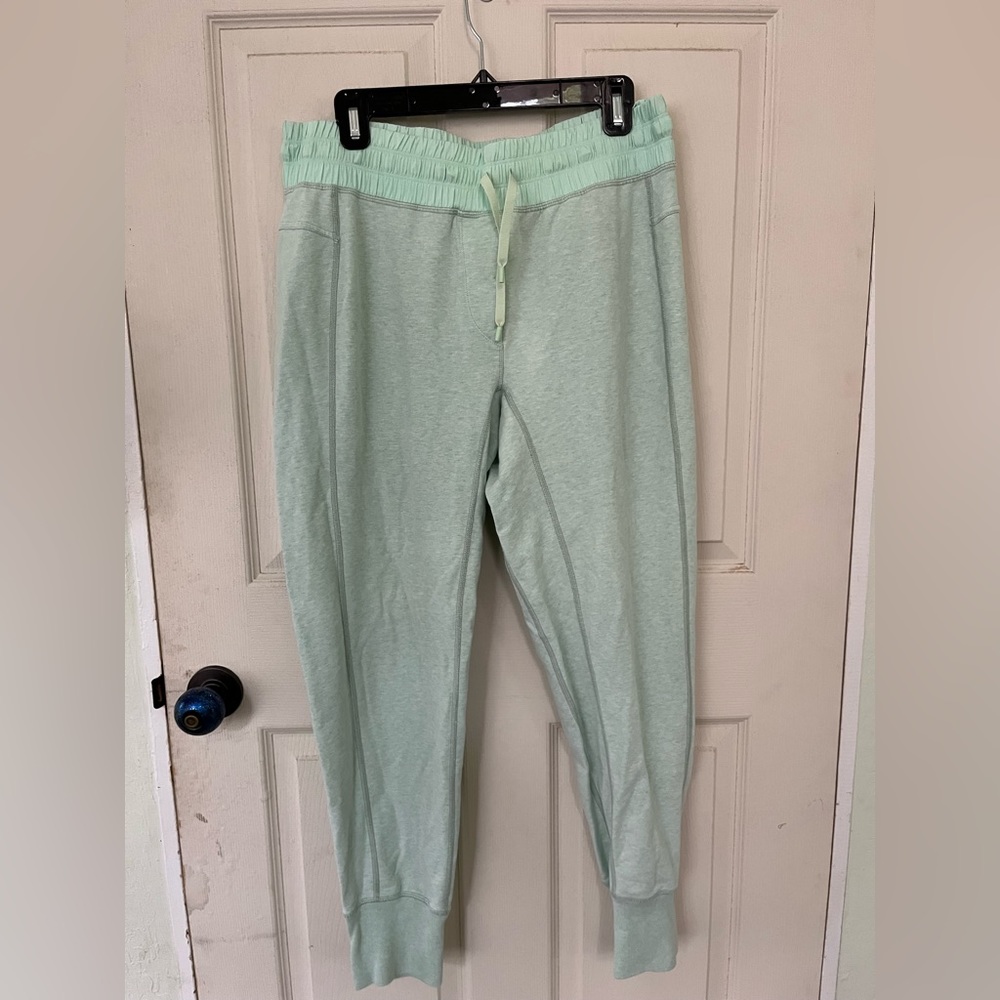 Lululemon Heathered Fresh Teal Mint Green Happy Yin Year Sweatpant Jogger 12